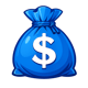 Blue Money Bag Clip Art